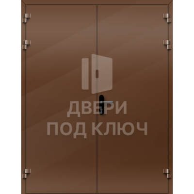 Алюминиевая противопожарная двупольная EI-30 глухая дверь ДПК-16577