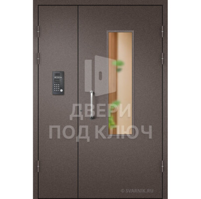 Входная подъездная дверь со стеклом ДПК-13760