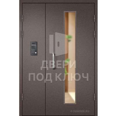 Входная подъездная дверь со стеклом ДПК-13745