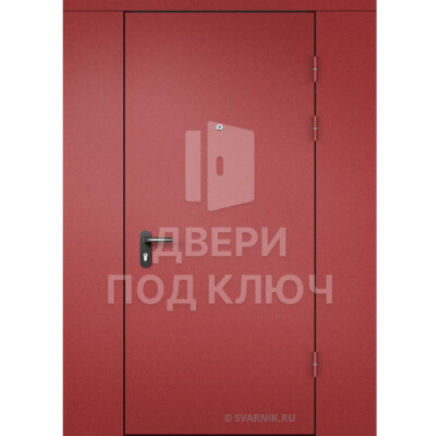Металлическая дверь с перегородкой порошок-МДФ ДПК-14729